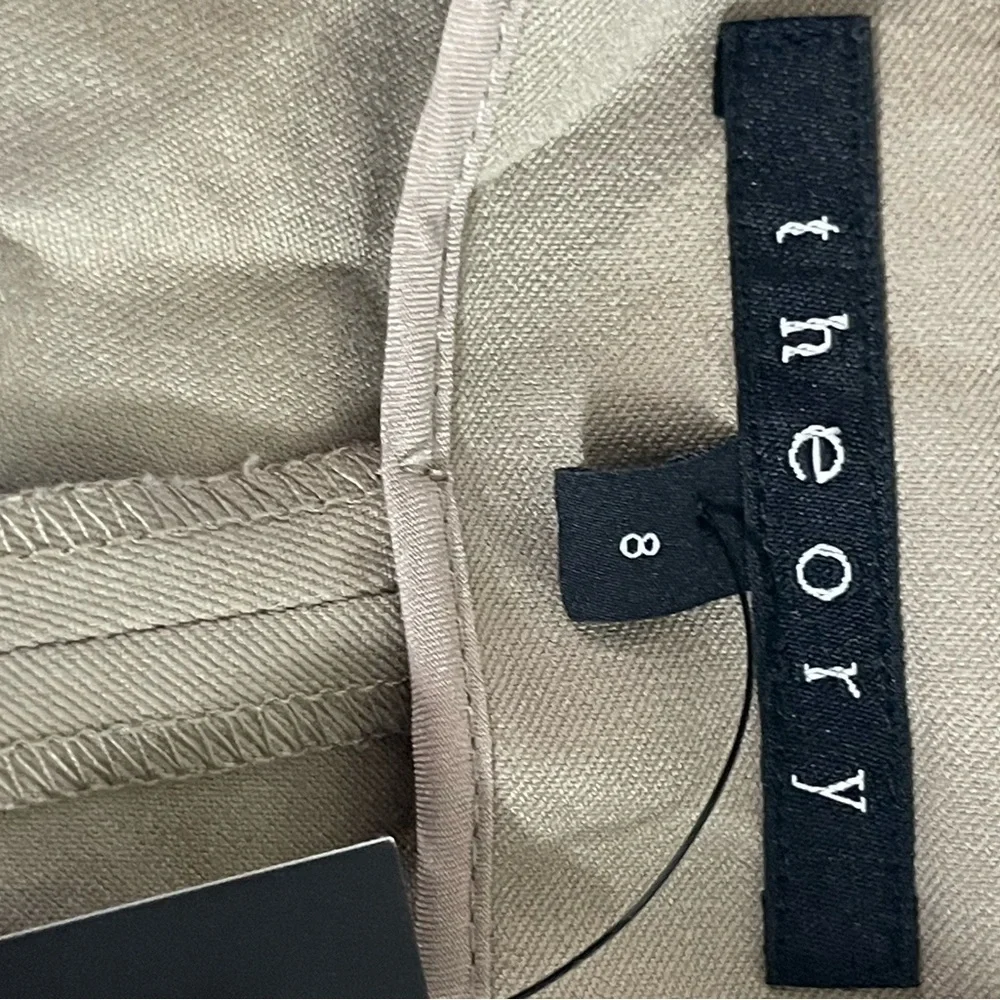 Theory Belinda 2 Bistrech Warm Khaki Pants Warm Khaki 8 - Picture 9 of 10